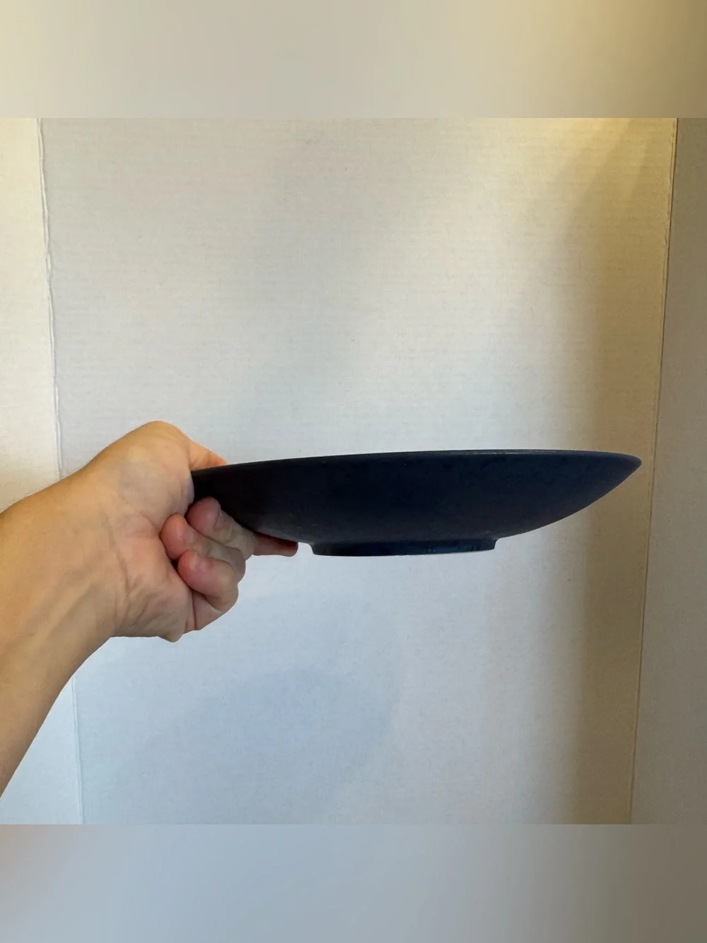 RARE Crate Barrel Craft Indigo Stoneware Coupe Salad Plate 8.5